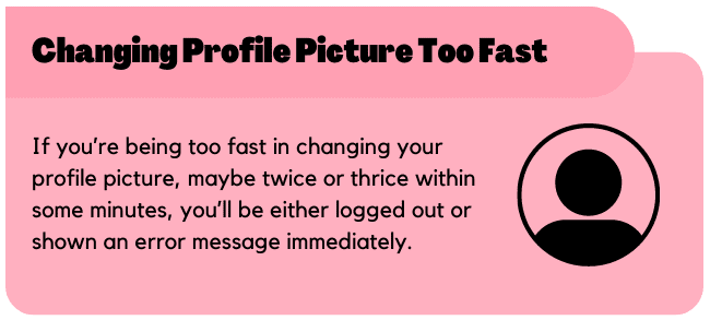 Changing the profile picture too fast