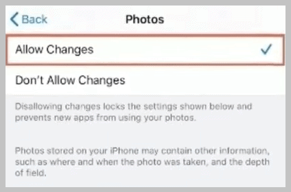 Check ‘Allow changes’.