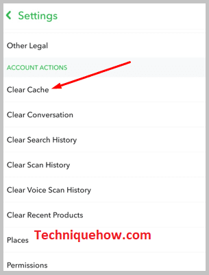 Click Clear Cache