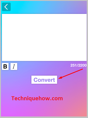 Click Convert Button