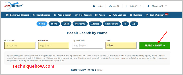 Click Search Now Button