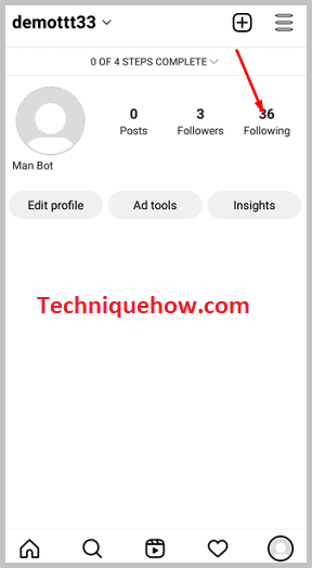 Click following