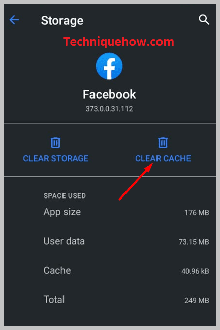 Click on Clear Cache