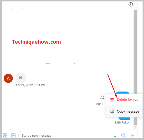 Click on Delete for You