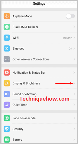 Click on Display