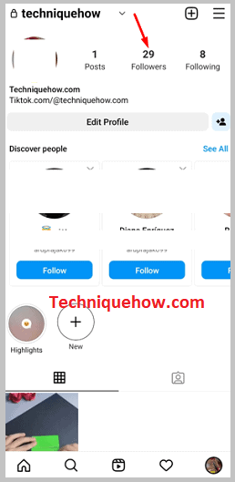 Click on Followers