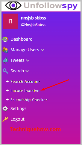 Click on Locate Inactive