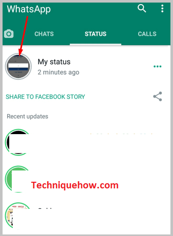 Click on My Status