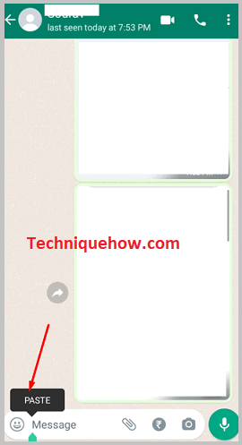Click on Paste