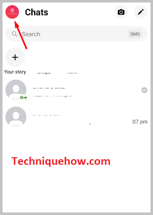 Click on Profile Icon