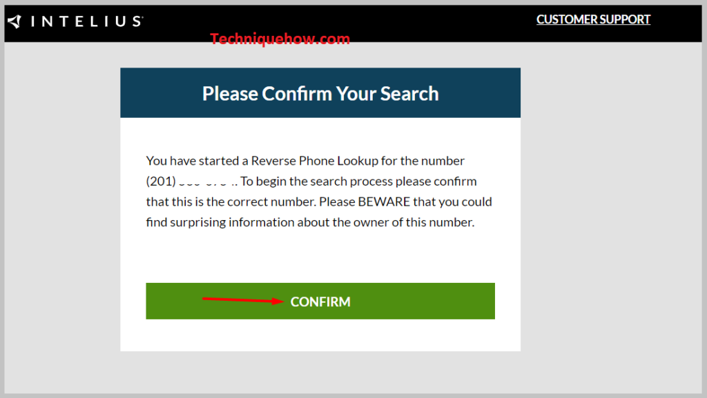 Click on SEARCH. Next, you'll need to CONFIRM