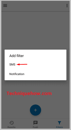 Click on SMS