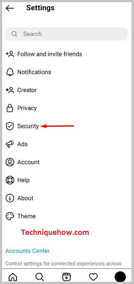 Click on “Security”, scroll to