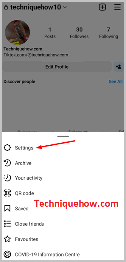 Click on Settings