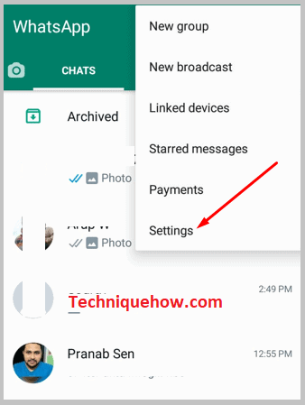 Click on Settings