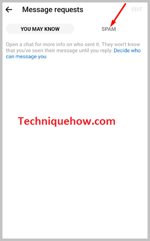 Click on Spam