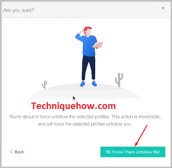 Click on Unfollow button