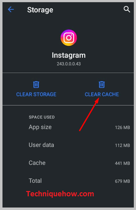 Click on the Clear cache