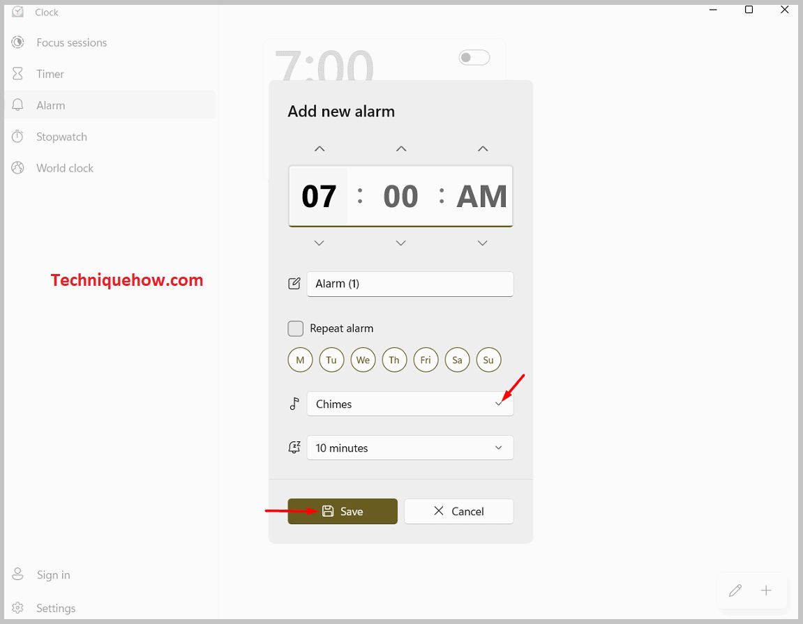 Click on the 'Save' button in the lower right corner
