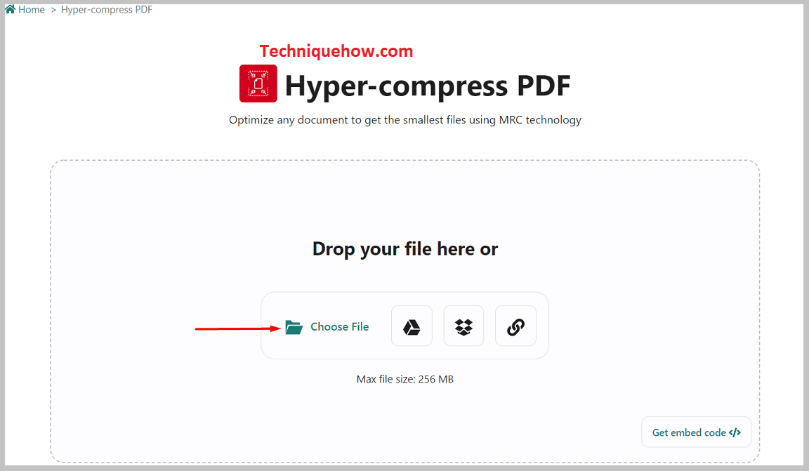 Click on the choose files and select your PDF file