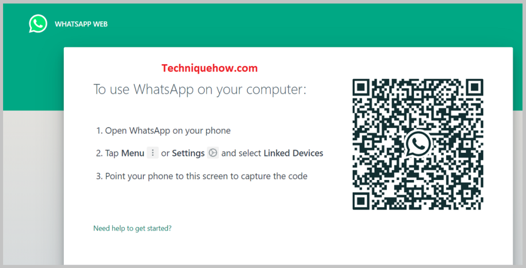Click on the link to WhatsApp web