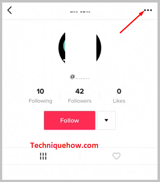 Click on the three dots icon on tiktok app
