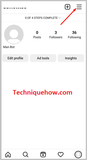 Click on three dot icon