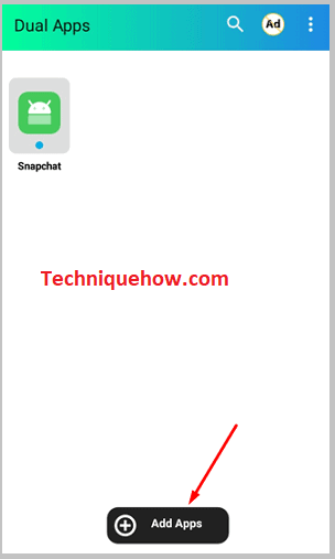 Click to add app