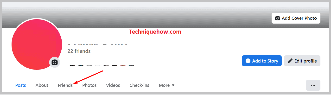 Click ‘Friends’ that is seen under your