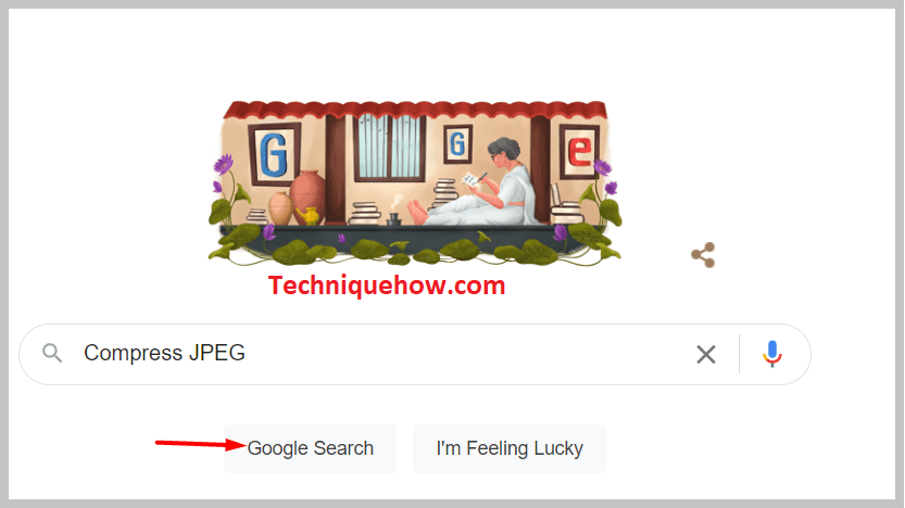 Compress JPEG either by searching for it on Google