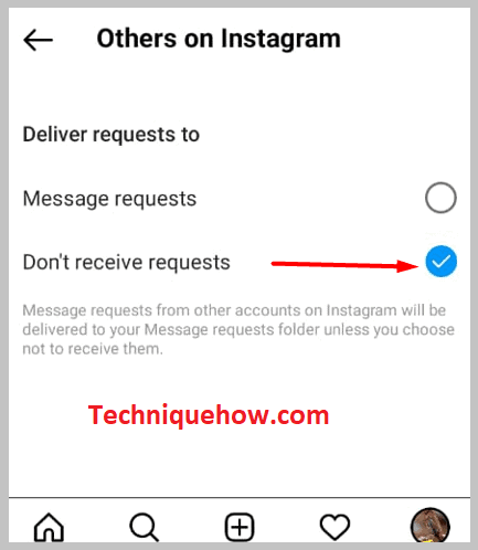 'Don't receive requests on app