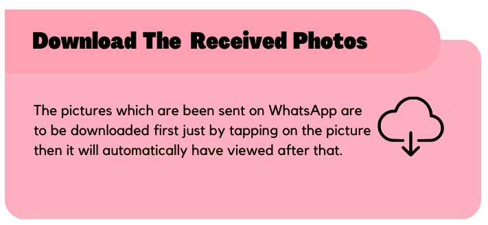 Download the received photos by tapping