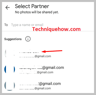 Enter your partner's email address 