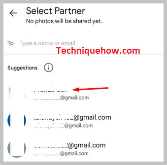 Enter your partner's email address
