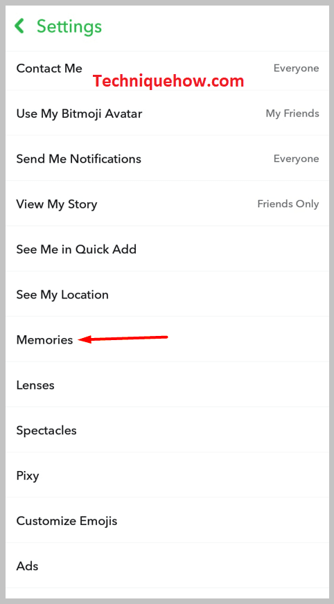 Find-the-Memories-option