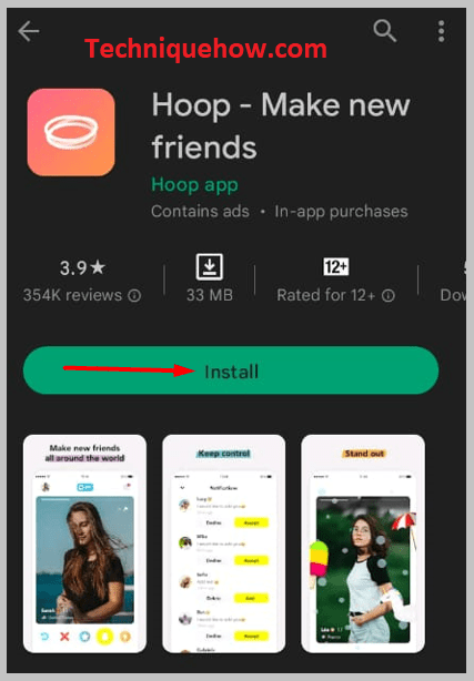 Firstly, download the Hoop app from either the play store