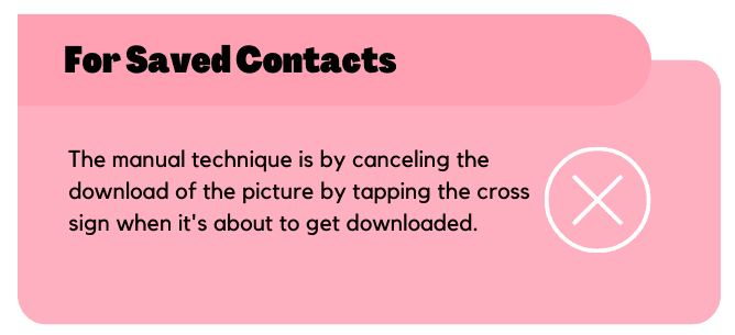 For Saved Contacts