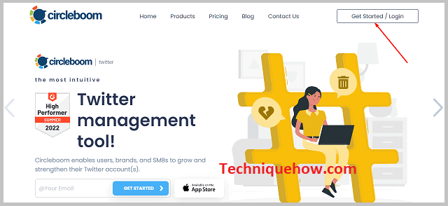 Get Started Login button