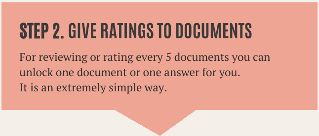 Give Ratings to Documents and Answers