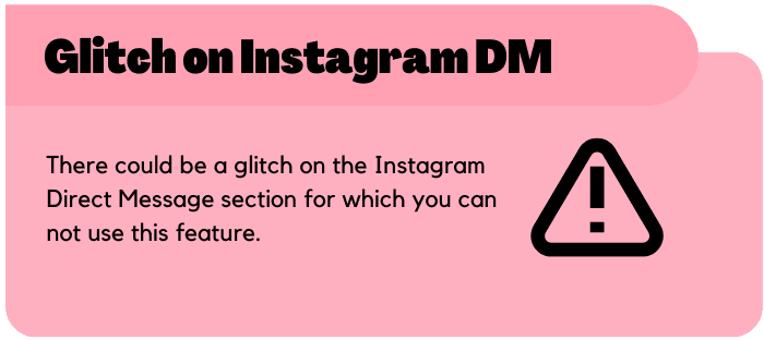 Glitch on Instagram DM