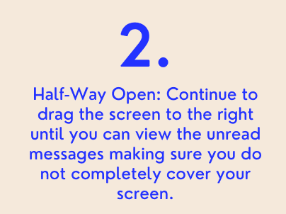 Half-Way open the Snapchat Message