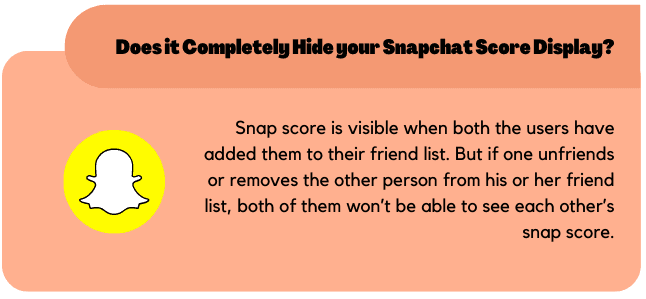 Hide your Snapchat Score Display