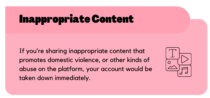 Inappropriate content