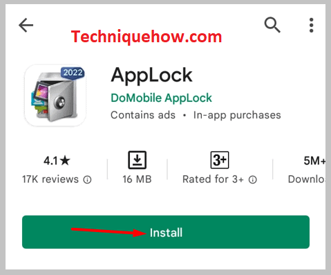 Install the AppLock from the play store to lock