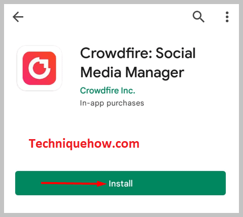 Install the Crowdfire app on your device