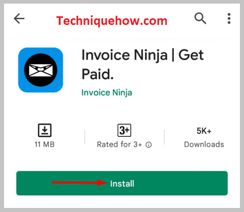Install the Invoice Ninja on your mobile device