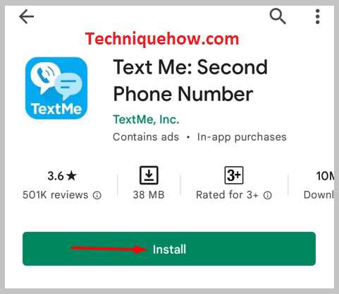 Install the application from text me