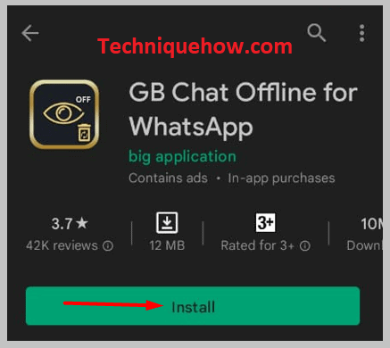 Install the ‘WhatsApp chat Off’ app from the web