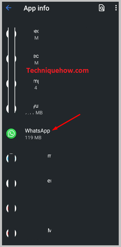 Installed App and choose WhatsApp