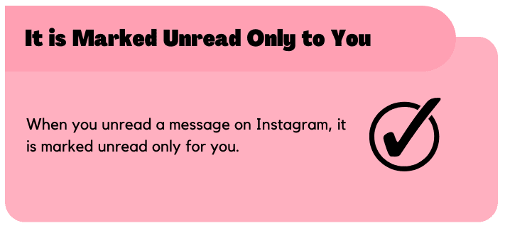It is marked unread only to You